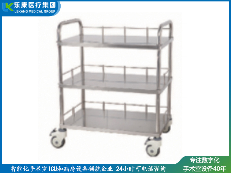 [b10]不銹鋼三層器械臺車